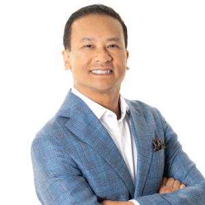 Profile picture of Dr. Vu Ho, Facial Plastic Surgeon at Beyond Beautiful, alongside his testimonial about Heddy’s business and clinical training expertise.