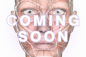 Facial anatomy illustration featuring proprietary Heddy female injection mapping schema with overlaid “Coming Soon” text.