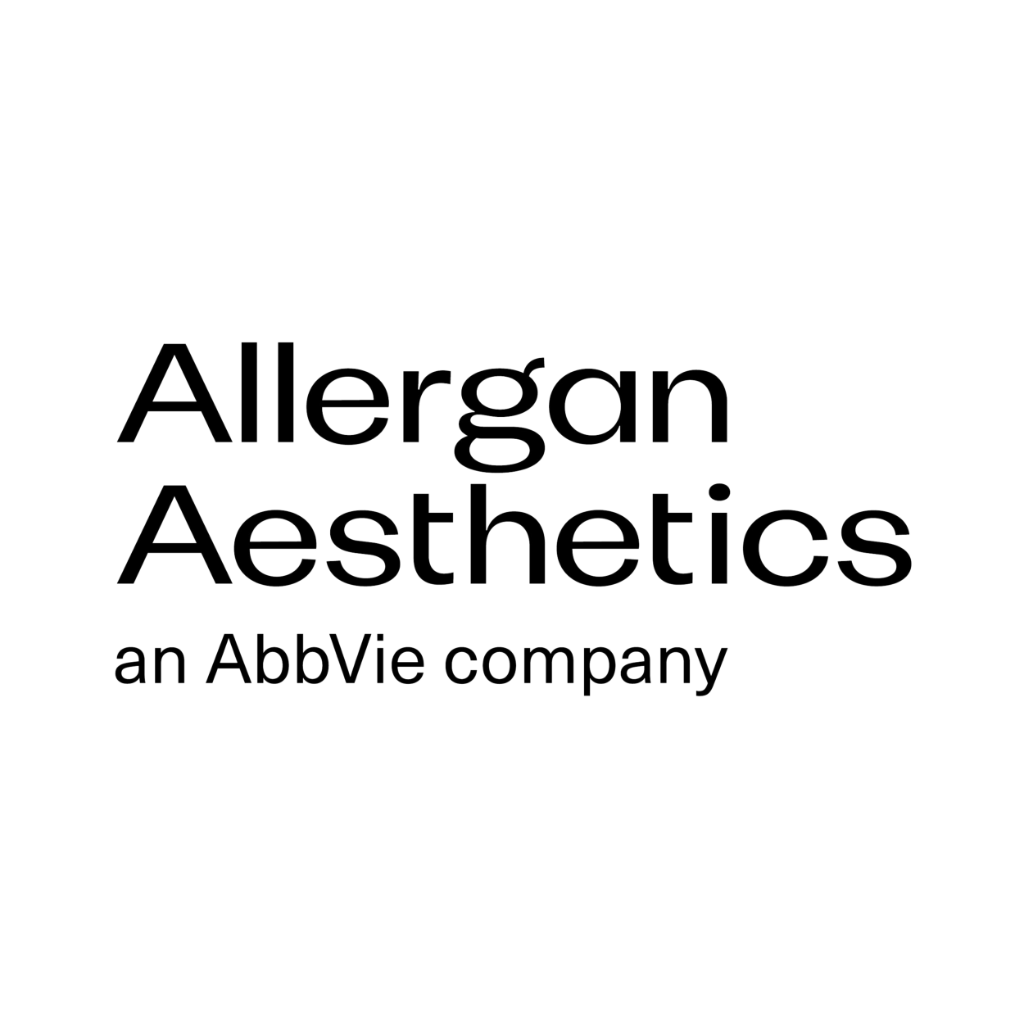 Allergan Aesthetics logo, an AbbVie company, representing past sales and clinical training experience by Heddy’s founders.