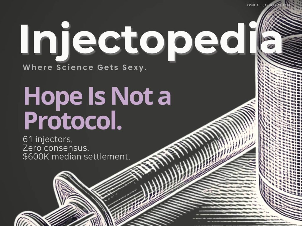 Hope is not a protocol. Issue 2 of Injectopedia examines vascular occlusion preparedness across 61 injectors.